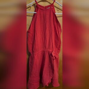 BCBG Girls one sleeveless piece romper shorts M Pink *